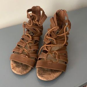 Brown Suede Gladiator Sandals